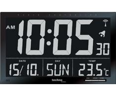 Technoline WS 8007 Orologio Radio, Nero, 36.8x2.9x22.8 cm