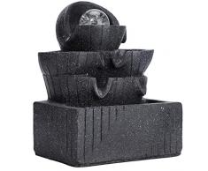Fontana Decorativa da Interno Fontana da Tavolo Fontana a Cascata da Tavolo per Interni 3 Livelli Fontana da Tavolo Ornamento Artistico Artigianato Camera da Letto Decorazione da Tavolo per Ufficio