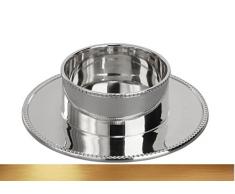 2 ottone candeliere con perl bordo lucidato 30/115 mm (oro metallizzato)