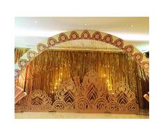 Tenda Di Allum Shiny Metallic Porta Della Tenda Della Frangia Party Background Decorazione Tenda Champagne A Tema Per Il Compleanno Wedding Party Halloween Natale 1 * 2 Metri Rose Gold Pink Rain