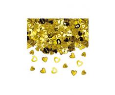DECORAZIONI TAVOLO CUORI ORO Confetti Coriandoli Addobbi ANNIVERSARIO MATRIMONIO SPOSI