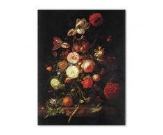 STAMPA SU TELA - CANVAS - FIORI E ARANCIA - RUYSCH - 50x70CM - SENZA TELAIO