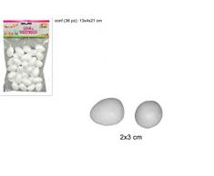 36 PZ UOVA OVETTI DA 3 CM IN POLISTIROLO DA DECORARE DECORAZIONE PASQUA PASQUALE