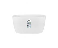 Elho Brussels Orchid Duo 25 Vaso per Orchidee Doppio, per Interni, Ø 25 x 12,6 cm, plastica, Bianco, 25 cm