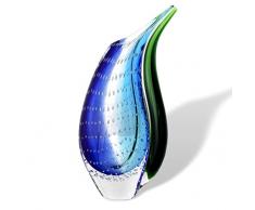 Vaso in vetro in italia murano stile antico altezza 26cm da tavolo moderno 2kg