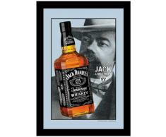 Empire 537768 Jack Daniels Whiskey Jack 2 - Quadro su vetro stampato con cornice in plastica effetto legno - Misura 20 x 30 cm