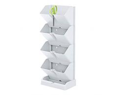 Prosperplast Fioriera Verticale Mini Cascade di plastica di Colore Bianco 19,5 (L) x 11,4 (P) x 47,5 (A) cm con Forbici da Giardino