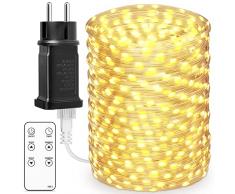 BESCOST Catena Luminosa Esterno 50 Metri 500 Led con Telecomando Luci Natale Esterno Stringa Luci Impermeabile IP44 Lucine Led Decorative 8 Modalità Luci Esterni per Albero Natale Giardino Festa