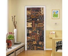 SHAH Poster per Porta 3D Adesivo per Porta Interna Decorazione Soggiorno Cucina Camera da Letto Bagno Wall Sticker Door Poster 90x200cm