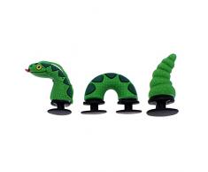 Bigliettini Natalizi Piccoli Economici Accessori Decorazione Scarpa Foro per Scarpe Foro per Foro Tendenza per Scarpe Fai-da-Te Fibbia Manuale Corrispondenza per Cartoline (Green, One Size)