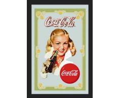 Empire 537300 Coca Cola Portrait - Quadro su Vetro Stampato con Cornice in plastica Effetto Legno - Misura 20 x 30 cm