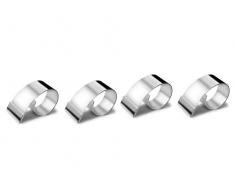Bredemeijer Zilverstad 7759231 - Set di 4 porta tovaglioli con porta menù