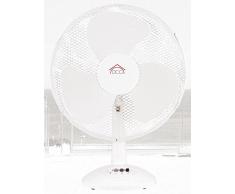 DCG - 9030 Ventilatore da Tavolo Diametro 30 cm Colore Bianco