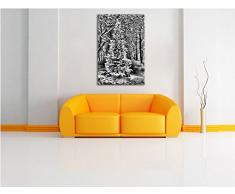 Monocrome, albero di Natale brillante, Dimensioni: 80x60 su tela, XXL Immagini enormi completamente Pagina con la barella, la stampa arte murale con telaio meno costoso di pittura o pittura ad olio, nessun manifesto o poster