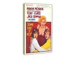 WOMELF Poster del film Some Like It, stampa artistica da parete per soggiorno, camera da letto, decorazione con cornice, 20 x 30 cm