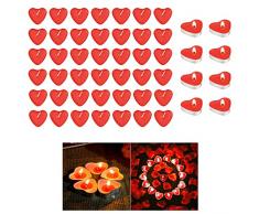 Candele,Candele a Forma Di Cuore,Candela Damore Romantico,Candele San Valentino,Senza Fumo Candele a Forma Di Cuore,Tealight Amore Cuore Rosso,Candele a Cuore Candela Damore Romantica