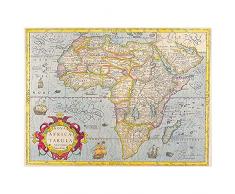 Legendarte - Stampa su tela - Mappa Antica No. 27 - Quadro su Tela, Decorazione Parete cm. 80x100