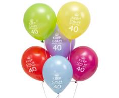 8 Palloncini Keep Calm - 40mo compleanno!