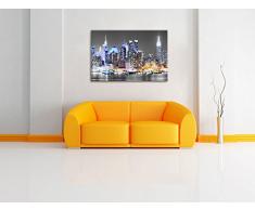 Pixxprint New-York Skyline Stampa su Tela 100x70 cm Artistica murale
