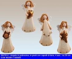 bomboniera natale angelo in piedi set 6 pezzi