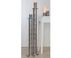 ALTO CANDELIERE purley in metallo , Antico-argento altezza 80 cm , Ø 15 cm