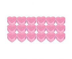 Candela per Cena Romantica, Candela a Forma di Cuore a Forma di Cuore Cera Senza Fumo Sicura e Affidabile per Matrimoni per la Cena Decorazione per la Decorazione di Anniversario(Rosa)