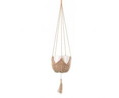 Sysdisen Vaso da fiori da appendere – Vaso da fiori in tessuto fatto a mano da appendere | Fioriera sospesa boho per interni, arazzo da parete, supporto per piante, decorazione per la casa