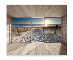 murando Carta da parati 300x210 cm Fotomurali in TNT Murale alla moda Decorazione da Muro XXL Poster Gigante Design Carta per pareti Naturaleza Paesaggio Spiaggia 3D Mare Sole c-C-0067-a-c