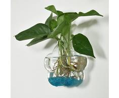 Vaso Vetro Da Parete Forma Di Fiore Decorazioni Fiori Casa Ufficio, Misura 12x12x5cm