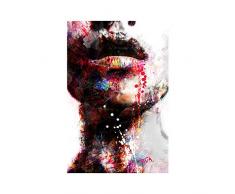 Dipinti su tela Wall Art Astratto Colorato Volto di donna Poster e stampe Pop Art Ritratto Immagini Living Room Decor 80x140cm (32x55in) Senza cornice