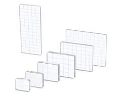 7 pezzi Blocchi per timbri trasparenti, Lre Co. Strumenti per timbrare blocchi in acrilico con linee di griglia per lavori di scrapbooking Decorazione di francobolli natalizi, biglietti