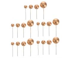 Amosfun 20PCS Topper per torta di compleanno creativo palla doro divertente inserto portatile carta torta decorazione torta topper per festa di compleanno