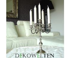 Dafloxx Candelabro a 5 braccia, colore: Argento