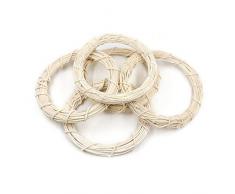 Tong Yue 5PCS 15 cm rattan corona ghirlanda decorazione fai da te festa di Natale casa decorazione da appendere Stivaletti da pioggia zebrati - Bambini