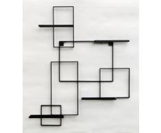 DanDiBo Scaffale Vini a Parete “Black Line” Supporto Bottiglie in Metallo 90 cm Scaffale a Parete Porta Bottiglie