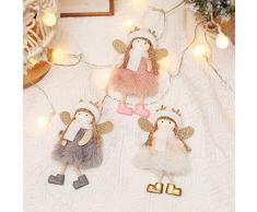 Angelo Natalizio Bambole Appese Albero di Natale Ornamenti Peluche Angioletto Giocattolo Festa di Natale Preferito Regali, Decorazioni per Alberi di Natale Peluche Bambole di Angelo Appesi Ornamenti