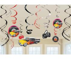 AMSCAN 50s Classic - Decorazioni a stelle filanti da appendere al soffitto