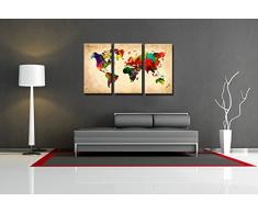 Visario Quadro Su Tela Fiori XXL 160x70 Cm: Stampa D'Arte Su 4 Tele, Pronto Da Appendere, Telaio In Legno, Decorazione Parete Moderna