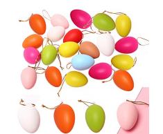 SIMUER 48Pcs Uova di Pasqua Colorate in plastica Uova Sorpresa Easter Egg Hunt Party Favors Fillable DIY Easter Toys, Grande Decorazione Pasquale