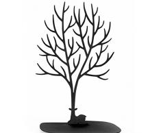 Espositore per gioielli/supporto -- Sika albero portagioie, organizer per anelli, collana, regali di compleanno Natale, supporto per gioielli, Black, large