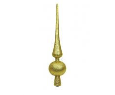 HAAC, puntale per albero di Natale con glitter, altezza 28 cm, colore argento