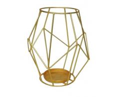 ARSUK Portacandele Portalumini Porta Candela Candelieri Metallo Geometrico Filo di Ferro Lanterna Ideale per Natale Centrotavola per Matrimoni Vacanze Eventi Decorazioni (Geometrico)