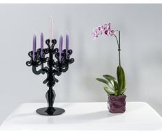 Iplex Design Vittoriale Total Candelabro Centrotavola, Plexiglass/PMMA, Nero, 28x25x52 cm