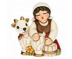 THUN - Mungitrice Di Capre Presepe Classico - Living, Natale, Addobbi - Idea Regalo - Ceramica - 6x5x6,8 cm h