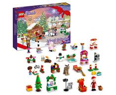 LEGO 41706 Friends Calendario dellAvvento, Set 2022, 24 Giochi Creativi Natalizi con Babbo Natale, Pupazzo di Neve e Renne, Regalo Festivo per Bambini