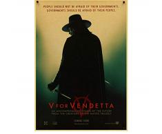 ZOEOPR Poster su Tela V per Vendetta Poster TV Classica Poster di Film Poster artistici Wall Art Canvas Pittura Decorazione Domestica Poster e Stampe 50 * 70Cm Senza Cornice