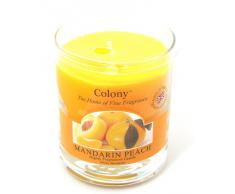 Colony Wax Lyrical Homescents - Candela profumata con Contenitore in Vetro, fragranza: Mandarin Peach