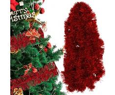 Ghirlanda di Orpelli Natalizi, ZoneYan 10 pezzi Ghirlanda di Natale Tinsel, Tinsel Garland Scintillante, Orpelli Natale 18m, Decorazioni Natalizie per Interni Ed Esterni