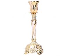 Pssopp Candele candelabro Portacandele Porta Candele Natalizio Decorazione Candeliere per Decorazione Matrimoni, Oggetti di Scena Cena a Lume di Candela(Oro)