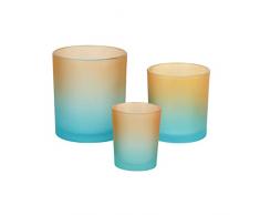 Asvert Set di 3 Portacandele Vetro, Portalumini Candeliere, Porta Candele Moderno, Vasetti Vetro per Candele, Portacandele Decorazione per Matrimonio Compleanno Natale e Anniversario